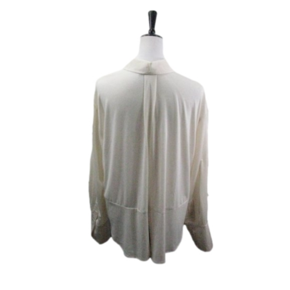 Apt. 9 Cream Polyester/Knit Button Front Long Sle… - image 3